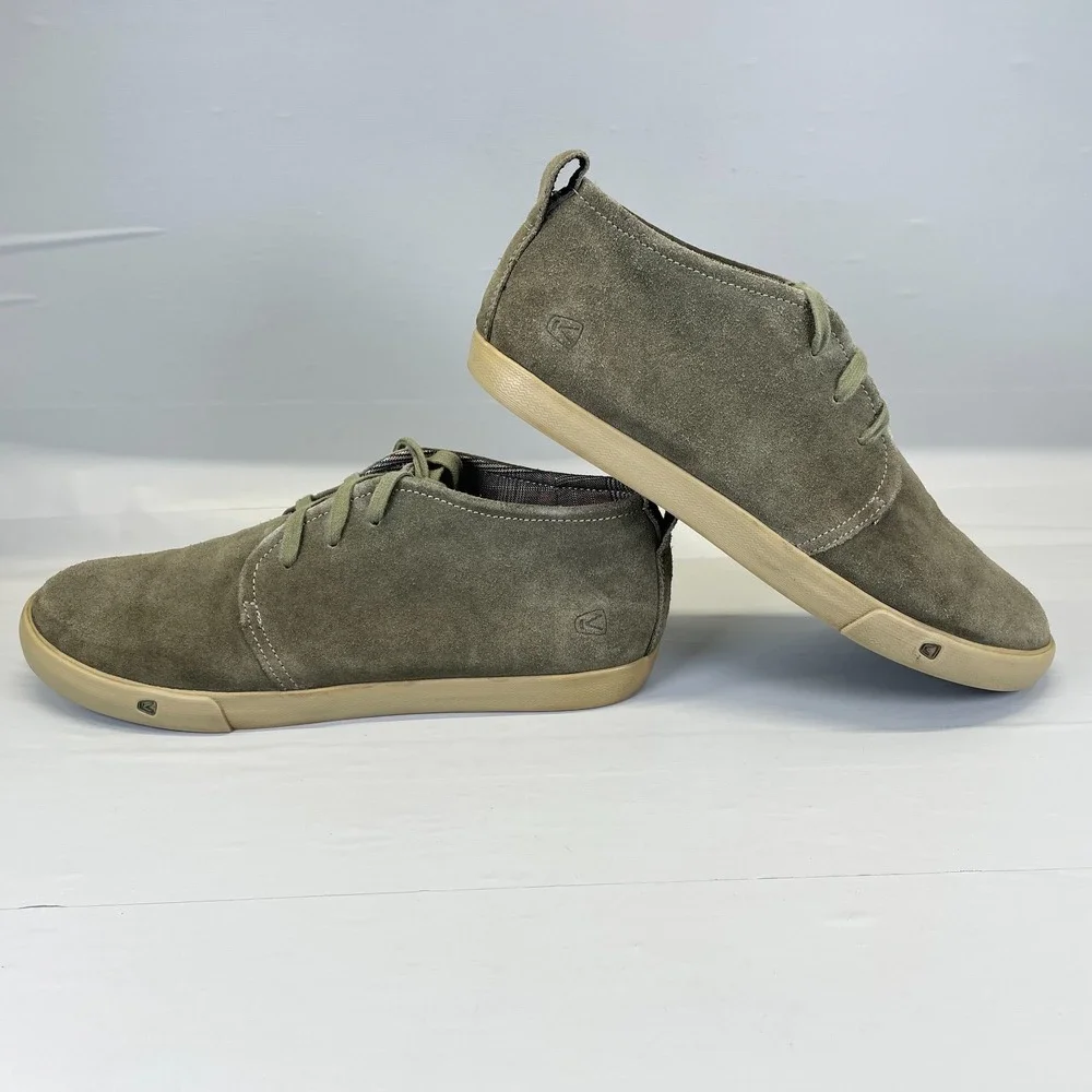 Keen Santa Cruz Shoes Mens Size 13 Olive Green Suede Lace Up Chukka Sneakers